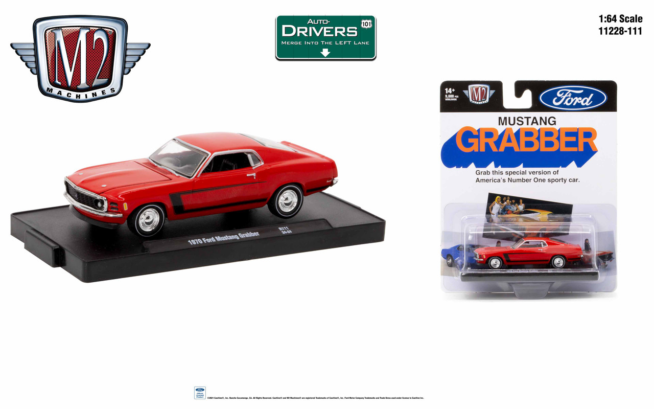 M2 Machines Auto-Drivers 1:64 R111 1970 Ford Mustang Grabber